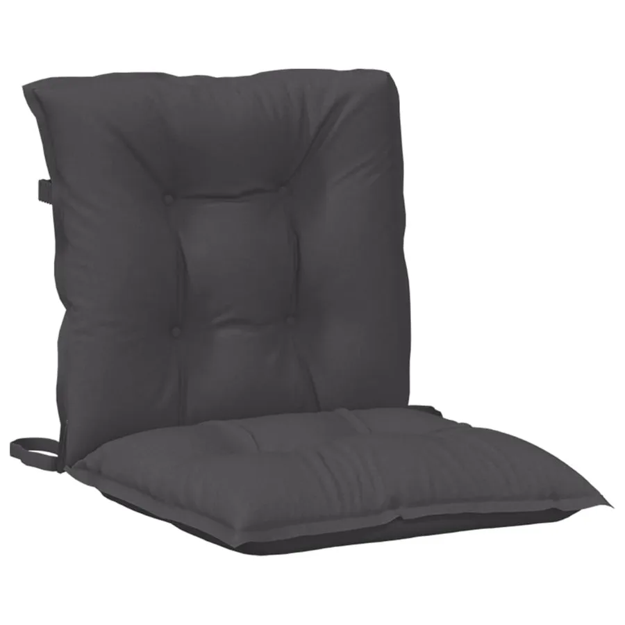 Coussins de chaise à dossier bas lot de 2 anthracite mélangé - 5