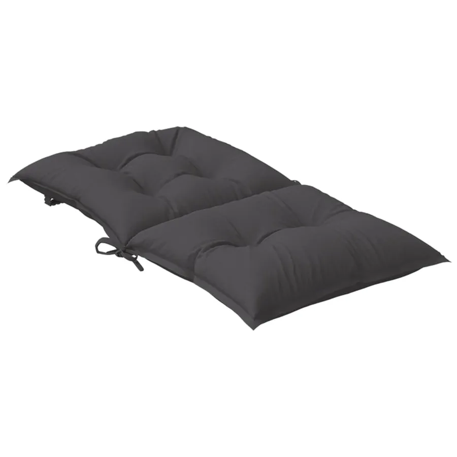 Coussins de chaise à dossier bas lot de 2 anthracite mélangé - 6