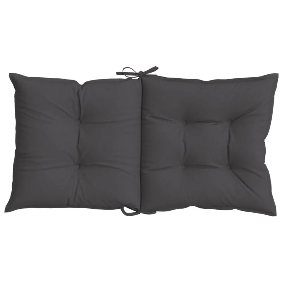 Coussins de chaise à dossier bas lot de 2 anthracite mélangé - 7