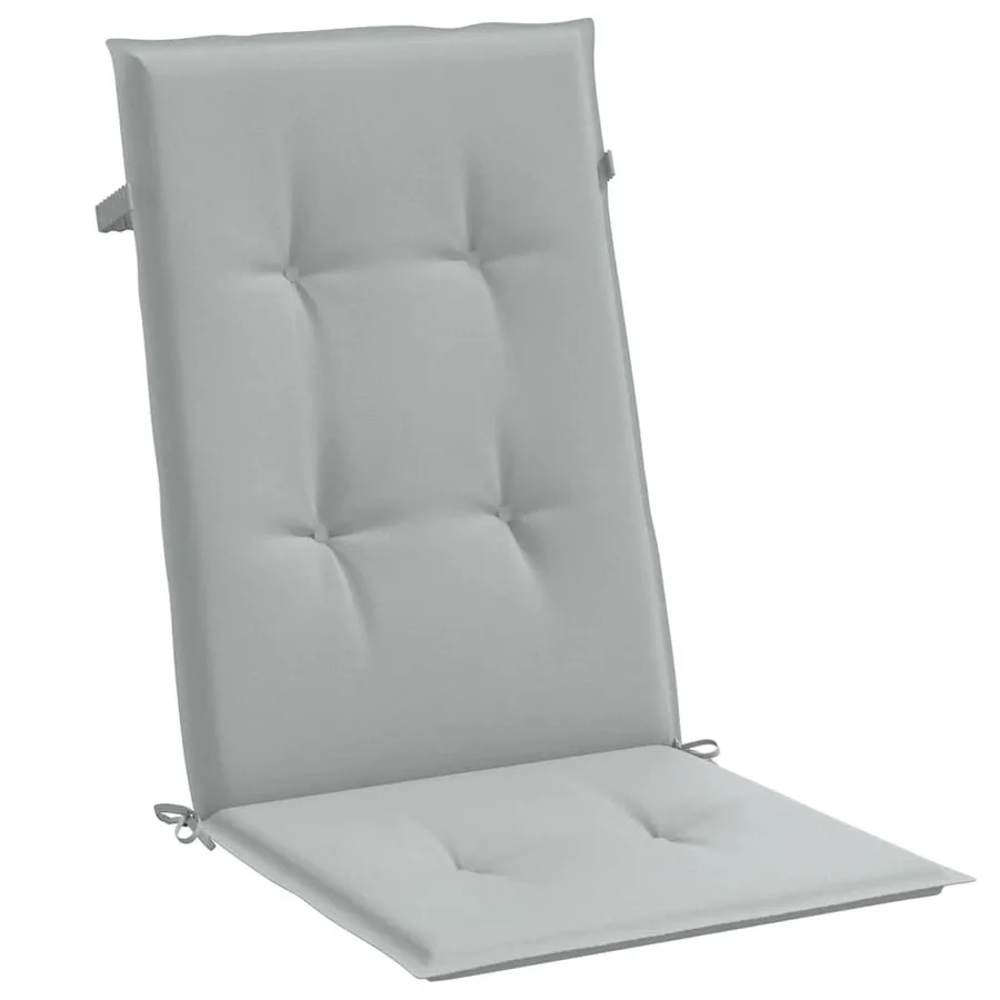 Coussins de chaise à dossier haut lot de 4 gris clair mélangé - 5