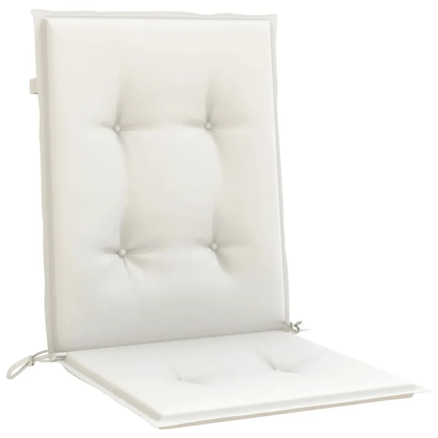 Coussins de chaise à dossier bas lot de 6 crème mélangé tissu - 5