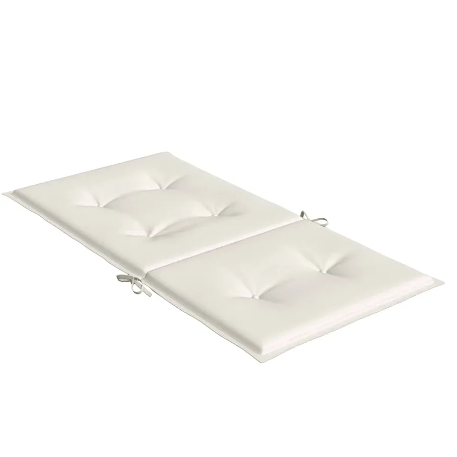 Coussins de chaise à dossier bas lot de 6 crème mélangé tissu - 6