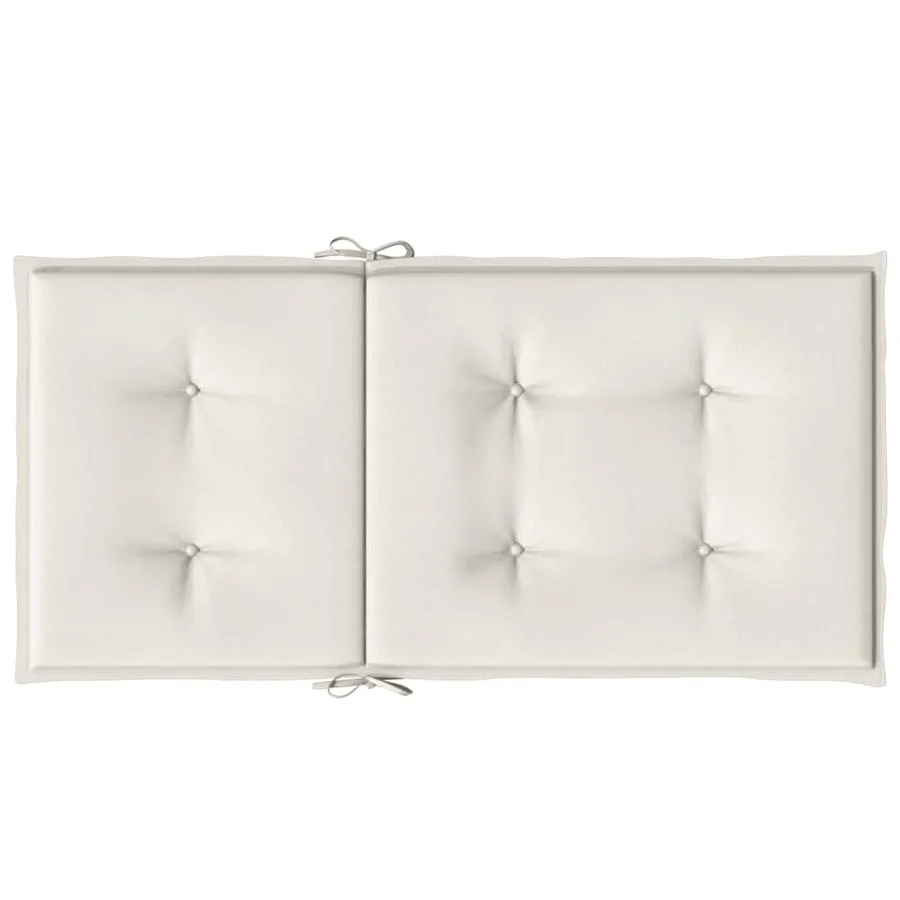Coussins de chaise à dossier bas lot de 6 crème mélangé tissu - 7