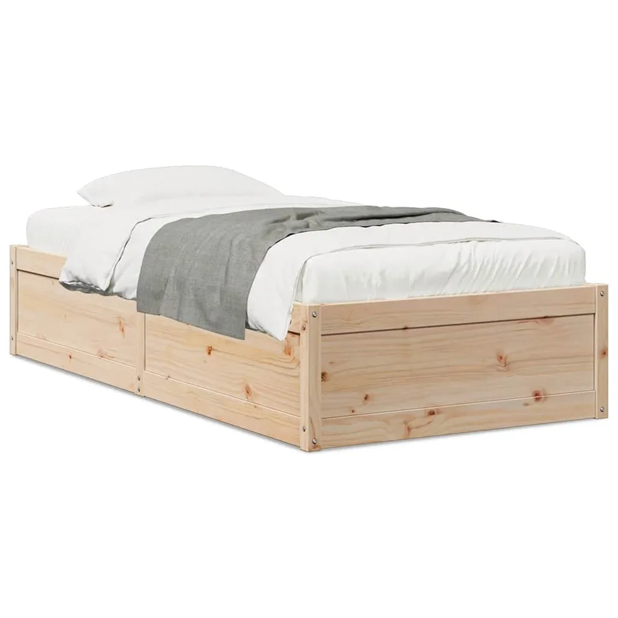 Cadre de lit sans matelas 90x200 cm bois de pin massif - 2