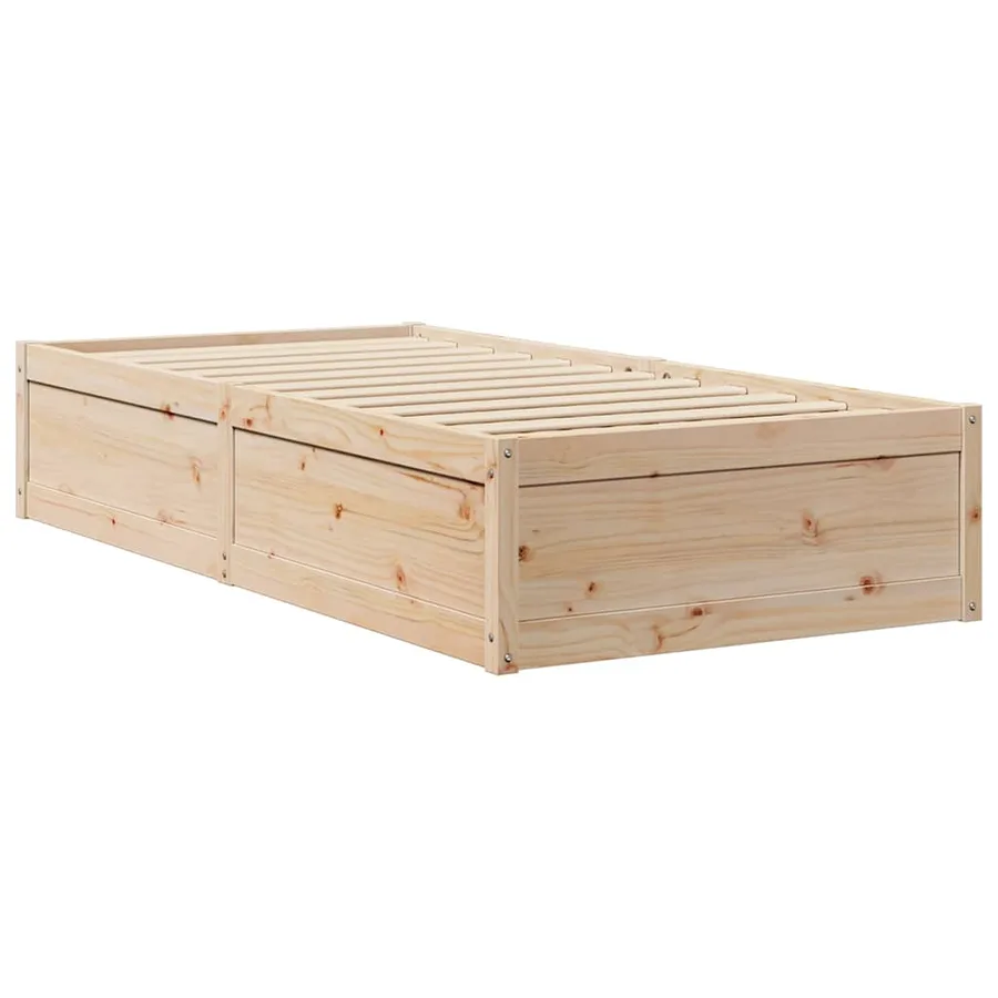Cadre de lit sans matelas 90x200 cm bois de pin massif - 3