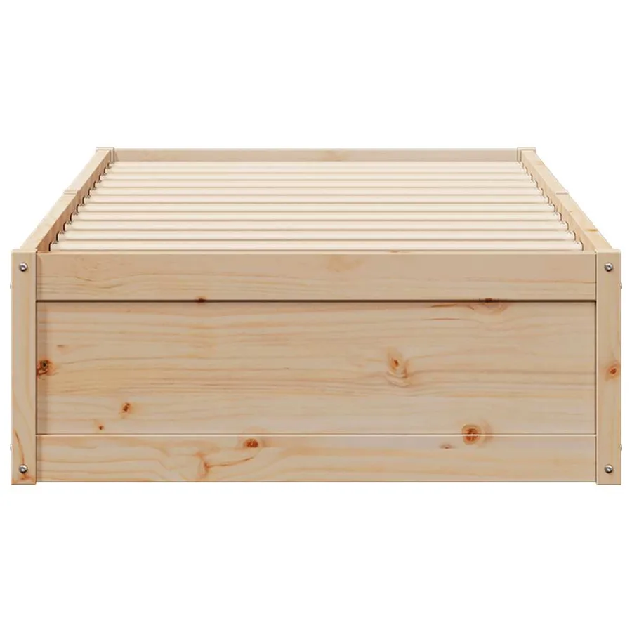 Cadre de lit sans matelas 90x200 cm bois de pin massif - 4