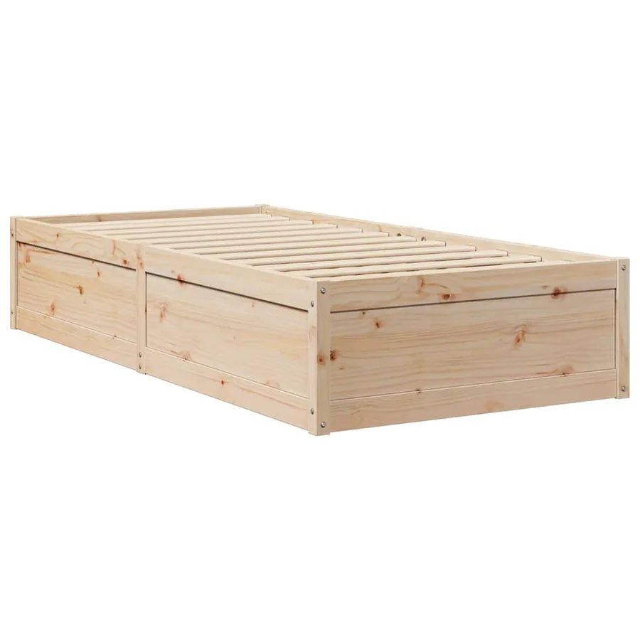 Lit avec matelas 90x200 cm bois massif de pin - 5