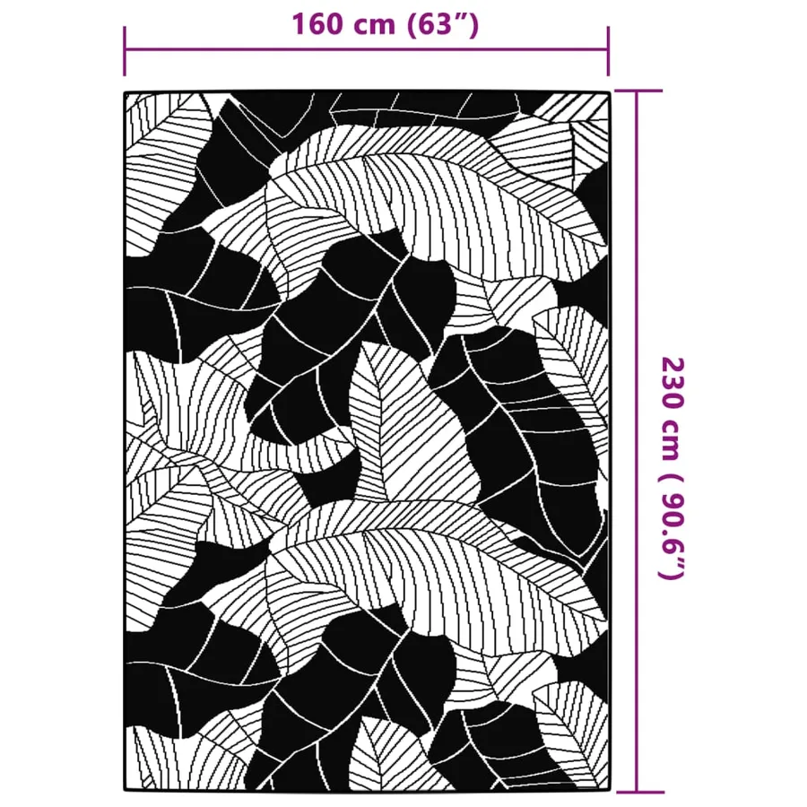 Tapis d'extérieur ARAKIL vert 160 x 230 cm PP - 6