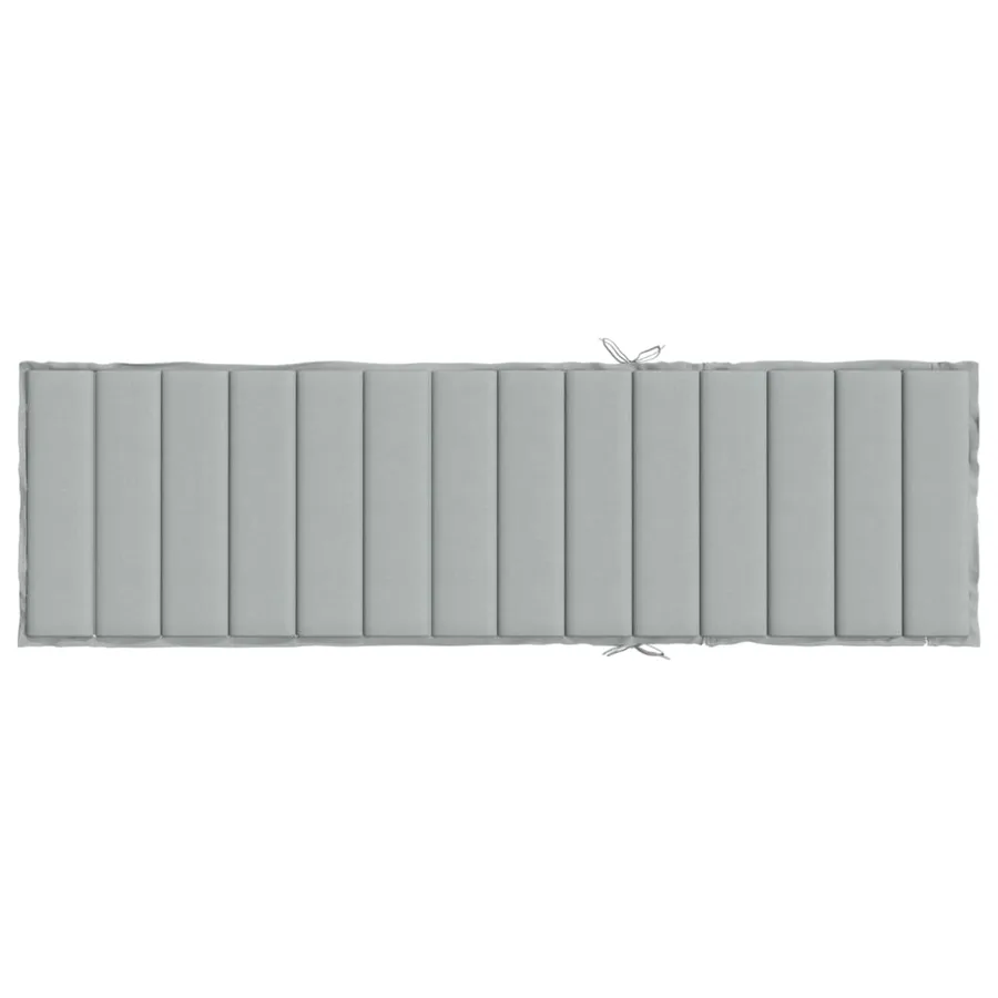 Coussin de chaise longue gris clair mélangé 200x60x4 cm tissu - 5