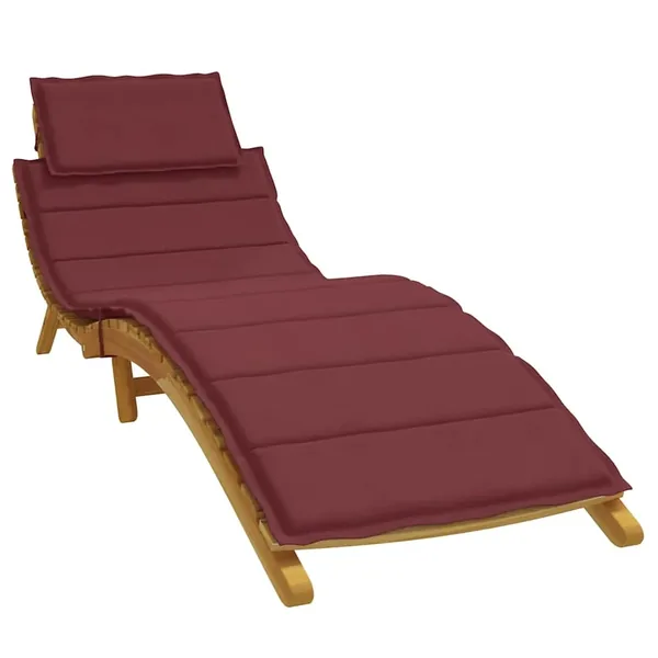 Coussin de chaise longue rouge bordeaux mélangé 186x58x4 cm