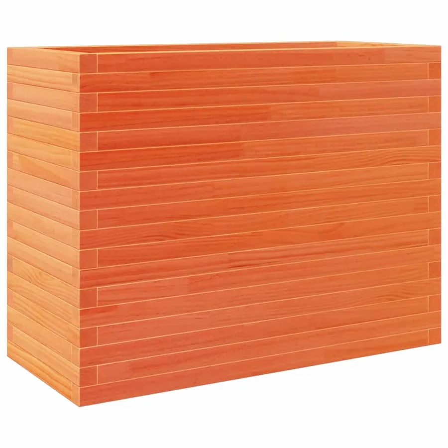 Jardinière cire marron 90x40x68,5 cm bois de pin massif - 2