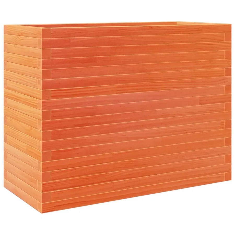 Jardinière cire marron 90x40x68,5 cm bois de pin massif - 7