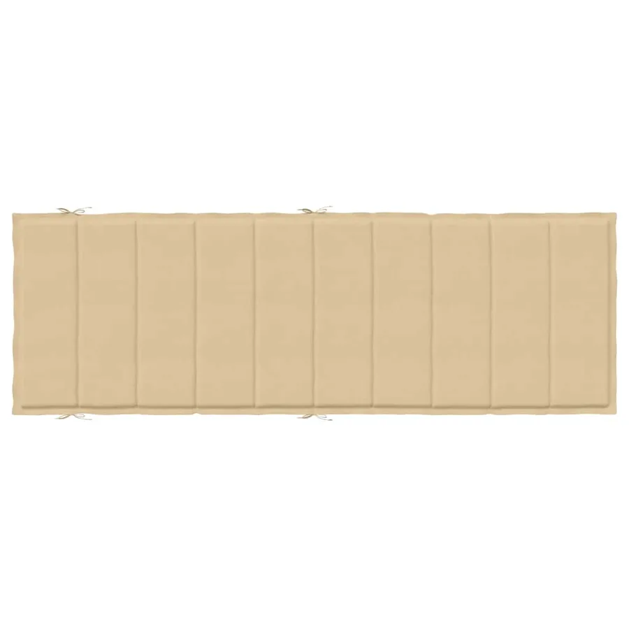 Coussin de chaise longue beige mélangé 186x58x4 cm tissu - 6