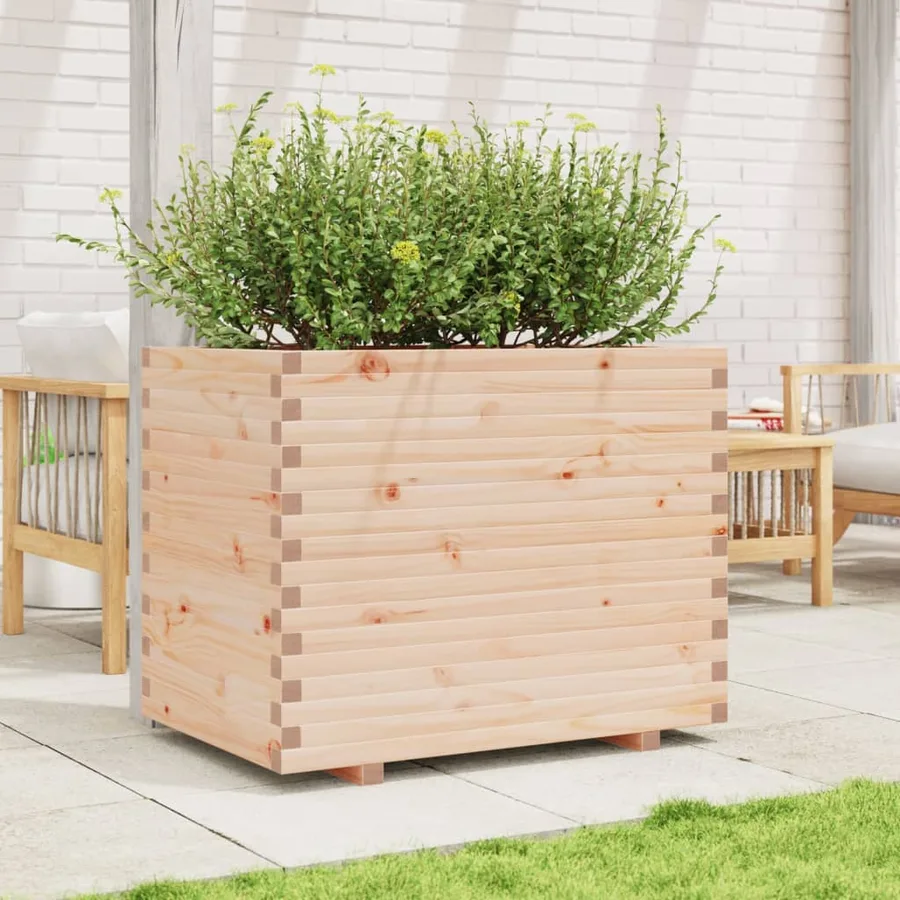Jardinière 90x60x72,5 cm bois de pin massif - 3