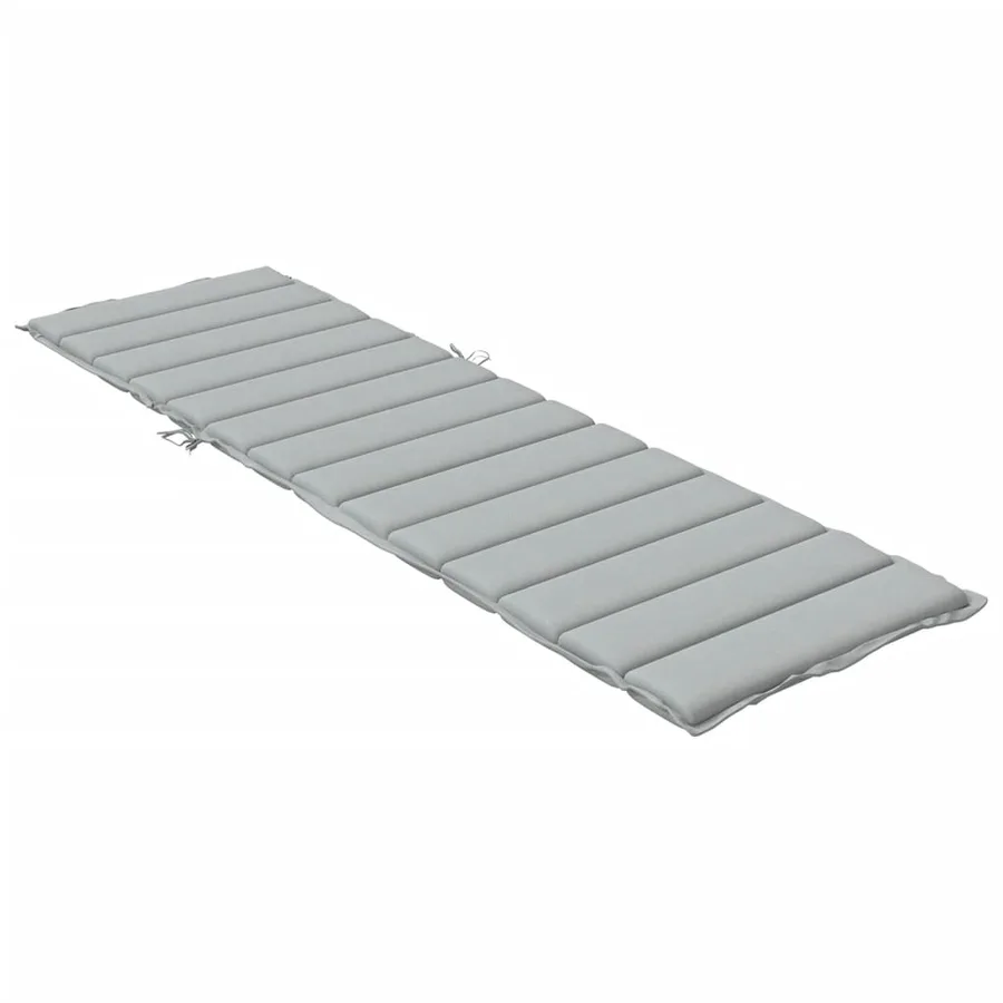 Coussin de chaise longue gris clair mélangé 200x50x4 cm tissu - 4