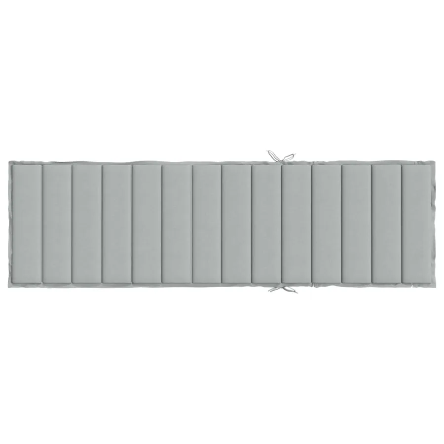 Coussin de chaise longue gris clair mélangé 200x50x4 cm tissu - 5