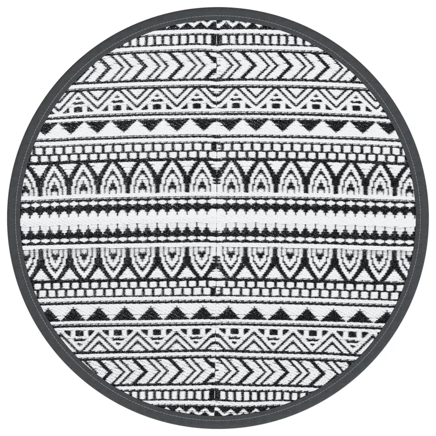 Tapis d'extérieur ARAKIL noir Ø160 cm PP - 2