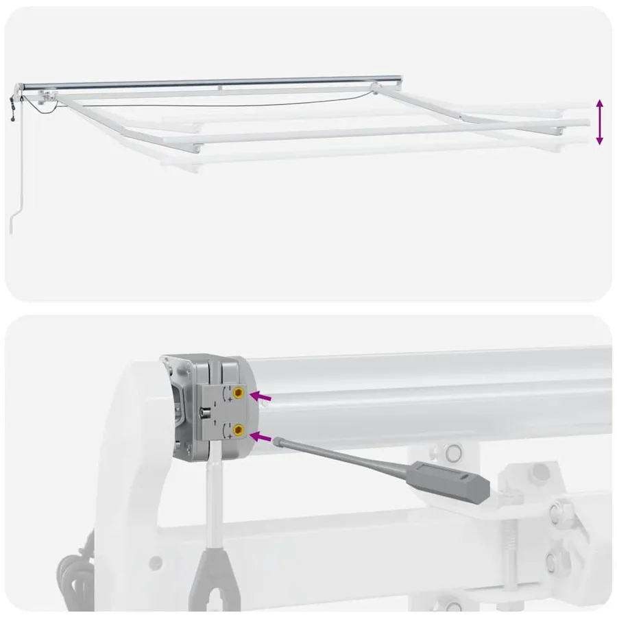 Auvent rétractable automatique avec LED bordeaux 300x250 cm - 17