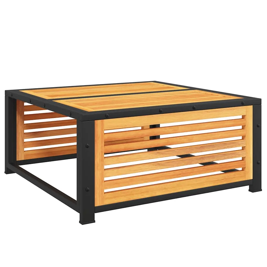 Table de jardin 68x68x30 cm bois massif d'acacia - 6