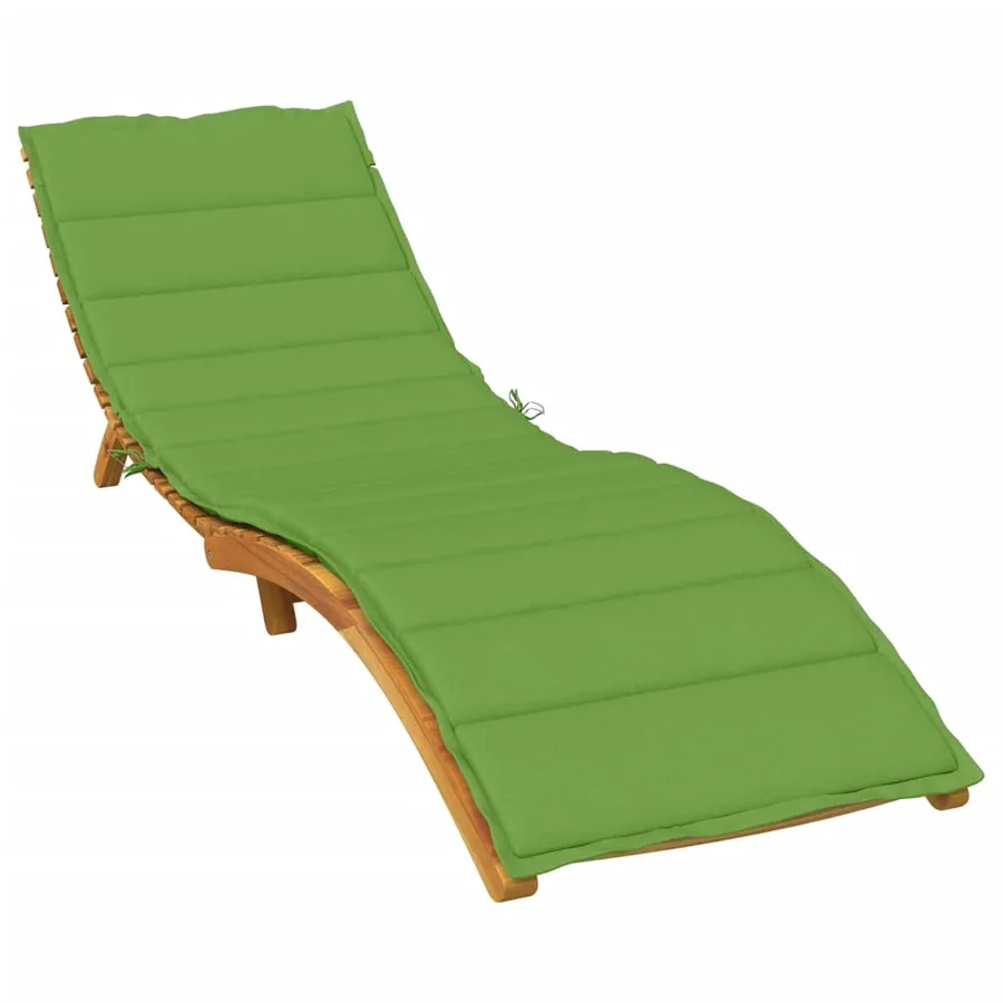 Coussin de chaise longue vert mélangé 200x60x4 cm tissu