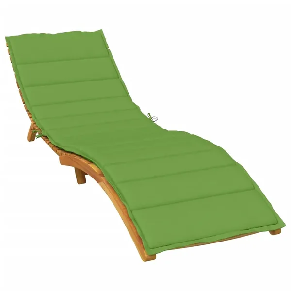 Coussin de chaise longue vert mélangé 200x60x4 cm tissu