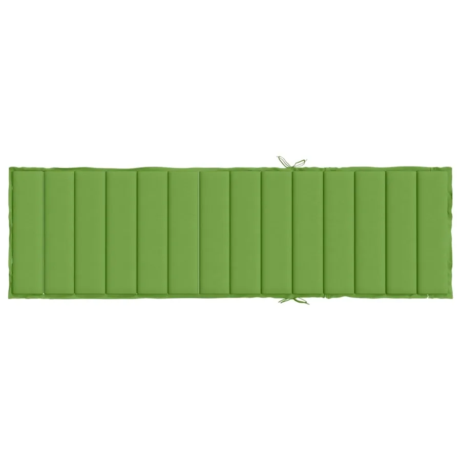 Coussin de chaise longue vert mélangé 200x60x4 cm tissu - 5