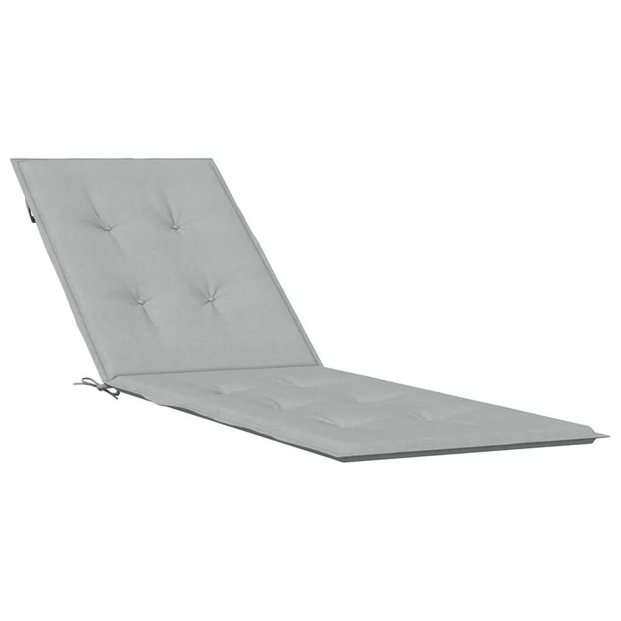 Coussin de chaise longue gris clair mélangé (75+105) x 50 x 4 cm - 2