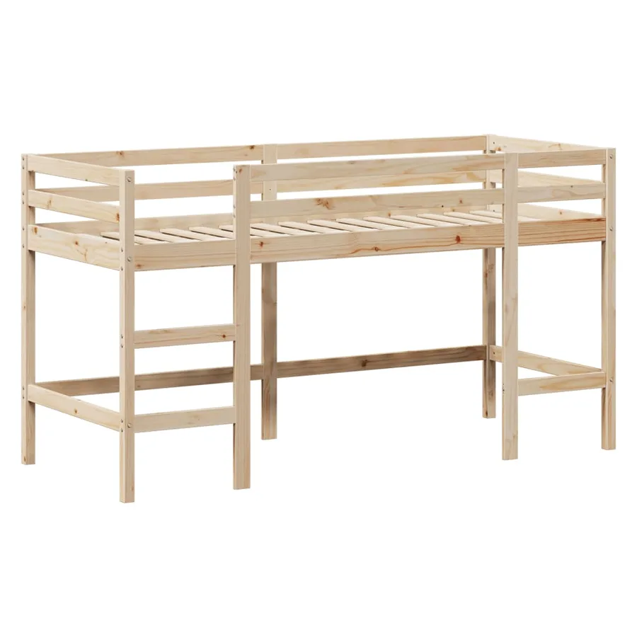 Lit superposé avec échelle et toit sans matelas 90x190 cm - 5
