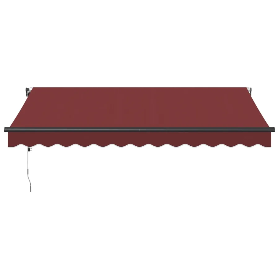 Auvent rétractable automatique avec LED bordeaux 350x250 cm - 4