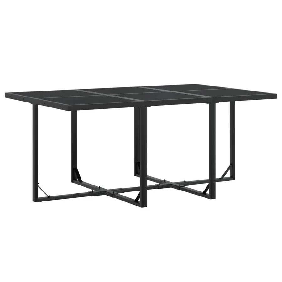 Ensemble à manger de jardin 7 pcs noir textilène - 4