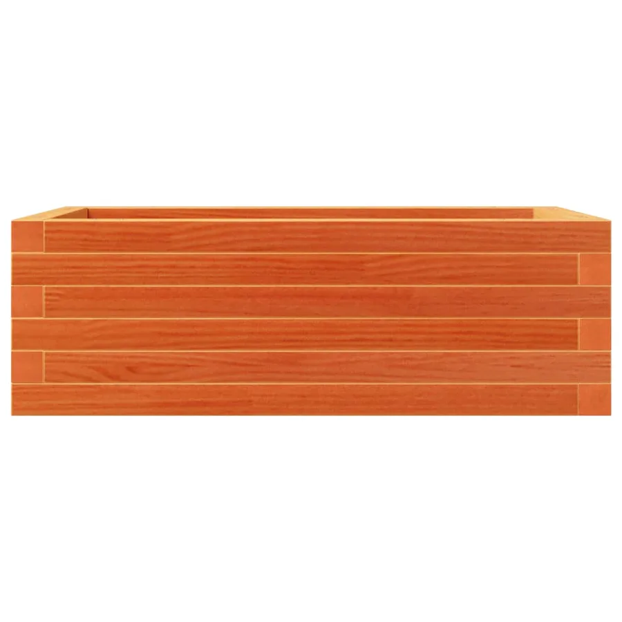 Jardinière cire marron 70x40x23 cm bois de pin massif - 5