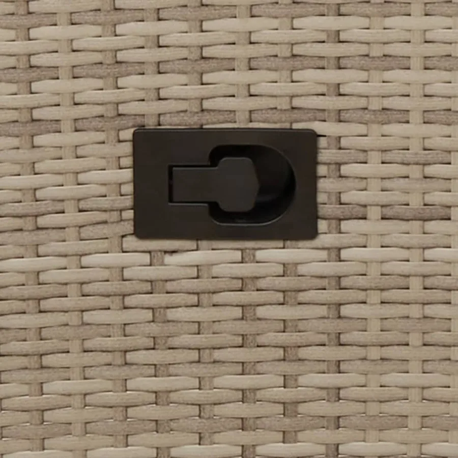 Ensemble de bistro 3 pcs avec coussins beige résine tressée - 6