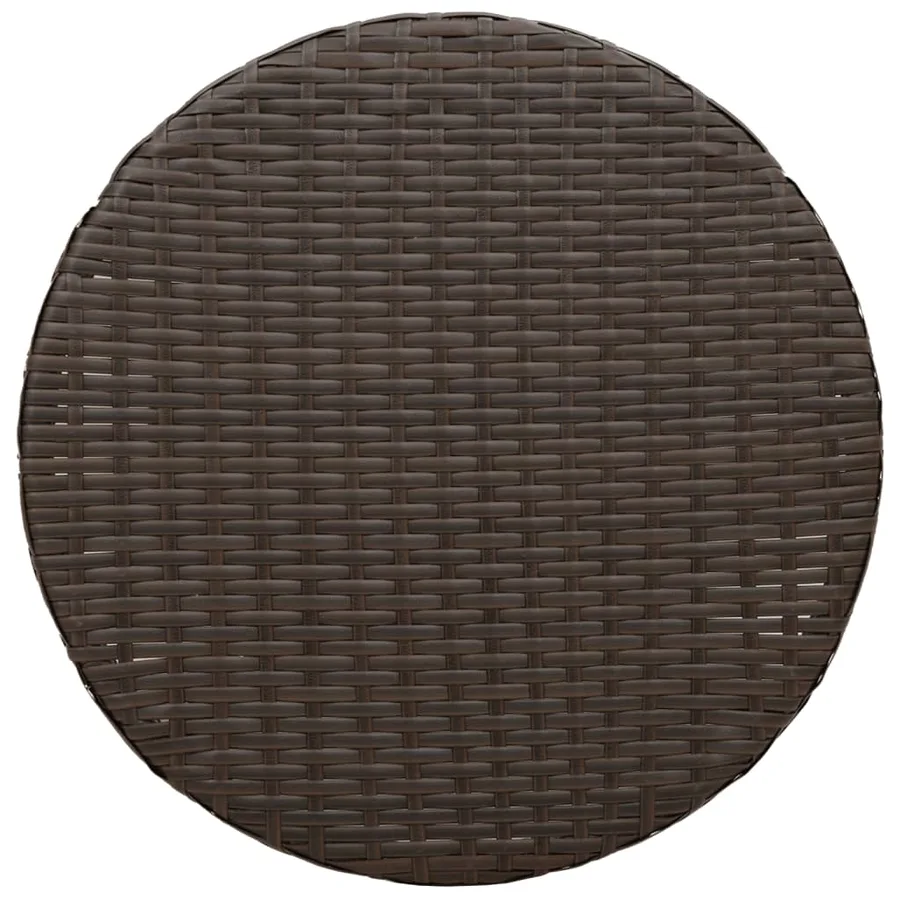 Ensemble de bistro 3 pcs avec coussins marron résine tressée - 9