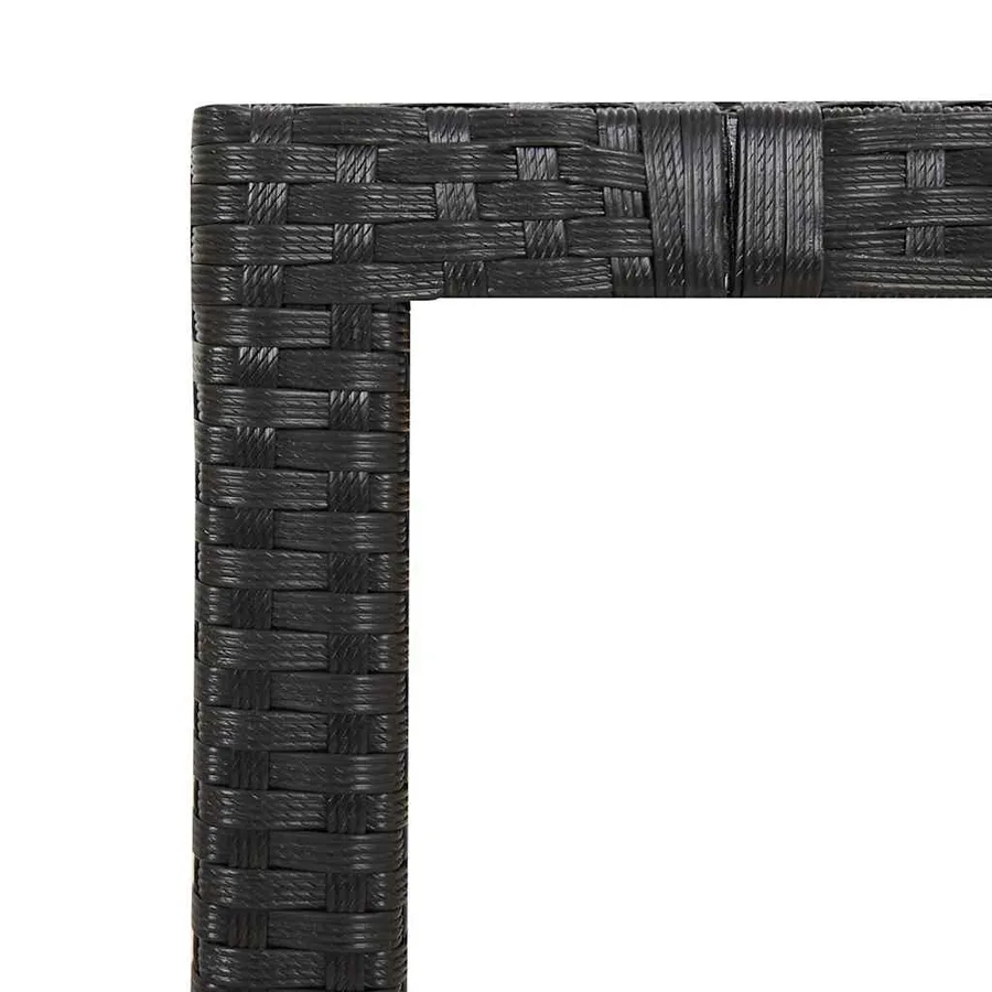 Ensemble de bistro de jardin 7 pcs coussins noir poly rotin - 5