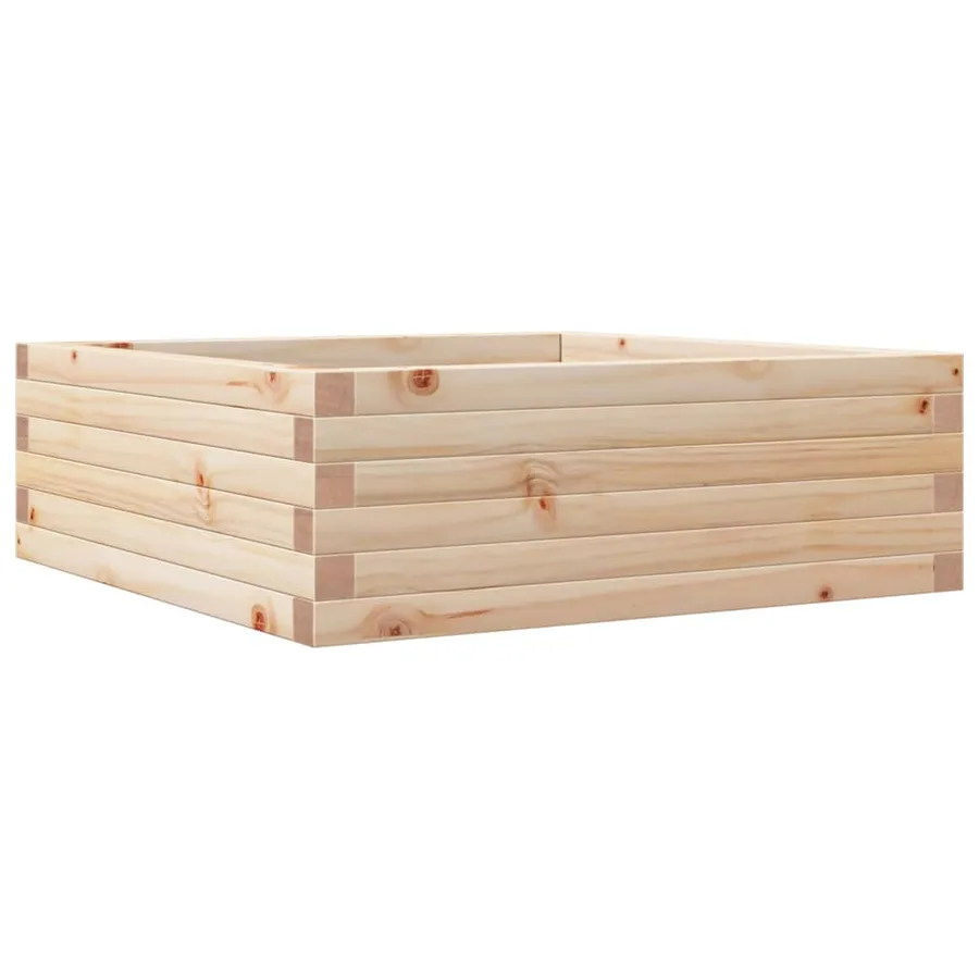 Jardinière 70x70x23 cm bois de pin massif - 2