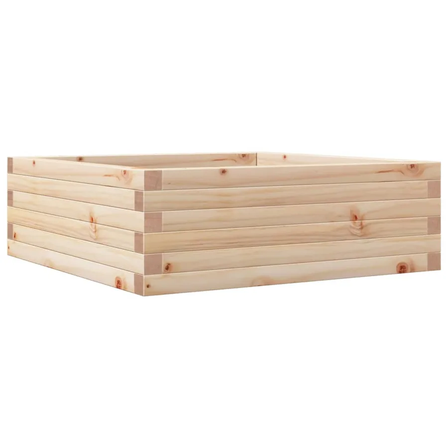 Jardinière 70x70x23 cm bois de pin massif - 7