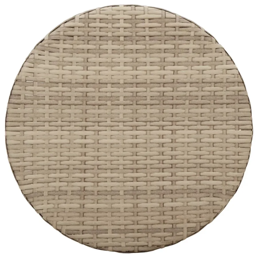 Ensemble de bistro 3 pcs avec coussins beige résine tressée - 9
