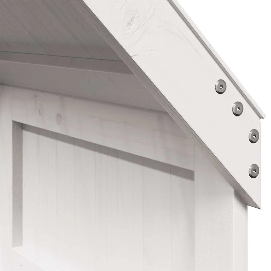 Toit de lit pour enfants blanc 55x99x139,5cm bois de pin massif - 7