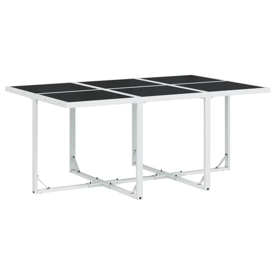 Ensemble à manger de jardin avec coussins 7 pcs blanc textilène - 3