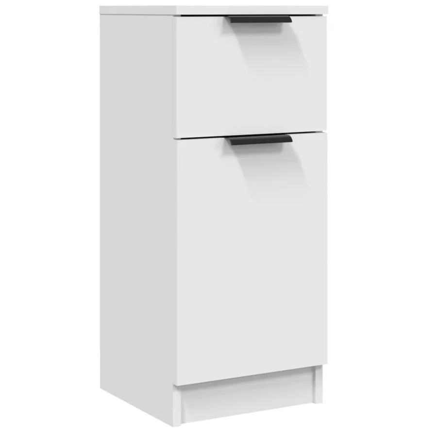 Buffets 2 pcs blanc 30x30x70 cm bois d'ingénierie - 4