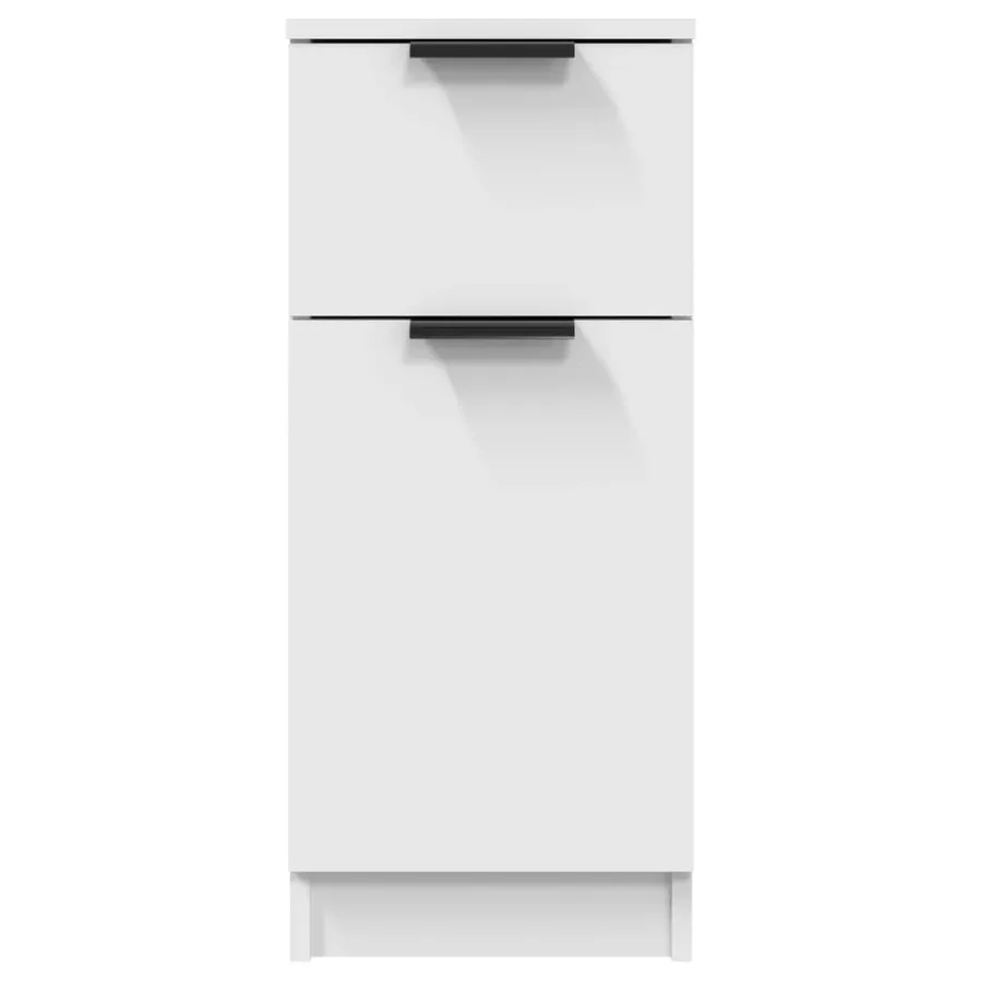 Buffets 2 pcs blanc 30x30x70 cm bois d'ingénierie - 5