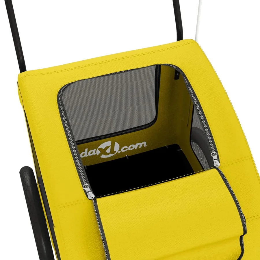 Remorque de vélo pour animaux de compagnie jaune - 10
