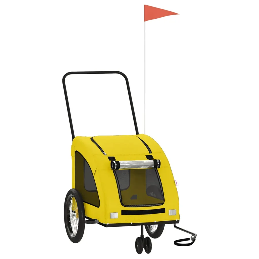 Remorque de vélo pour animaux de compagnie jaune - 2