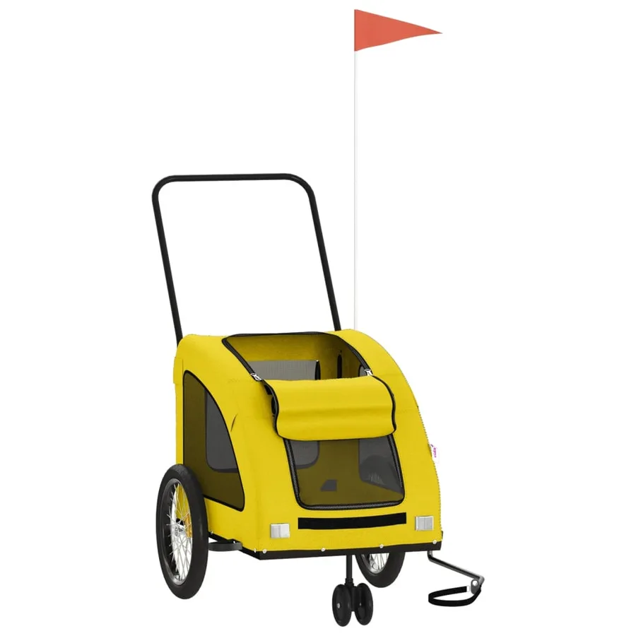Remorque de vélo pour animaux de compagnie jaune - 3