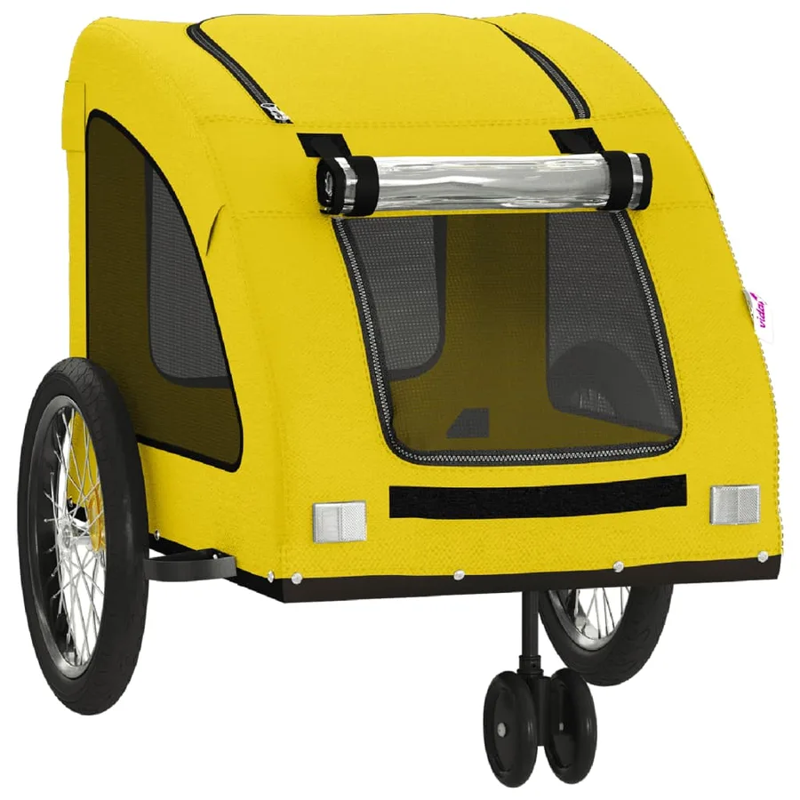Remorque de vélo pour animaux de compagnie jaune - 5