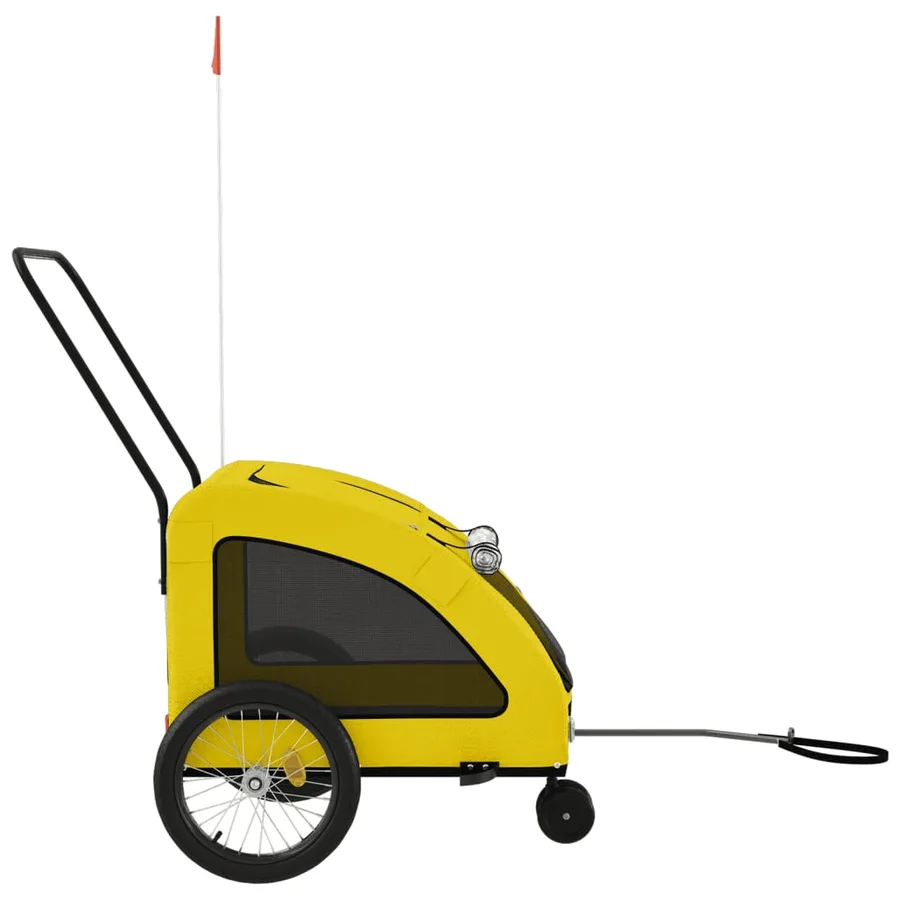 Remorque de vélo pour animaux de compagnie jaune - 6