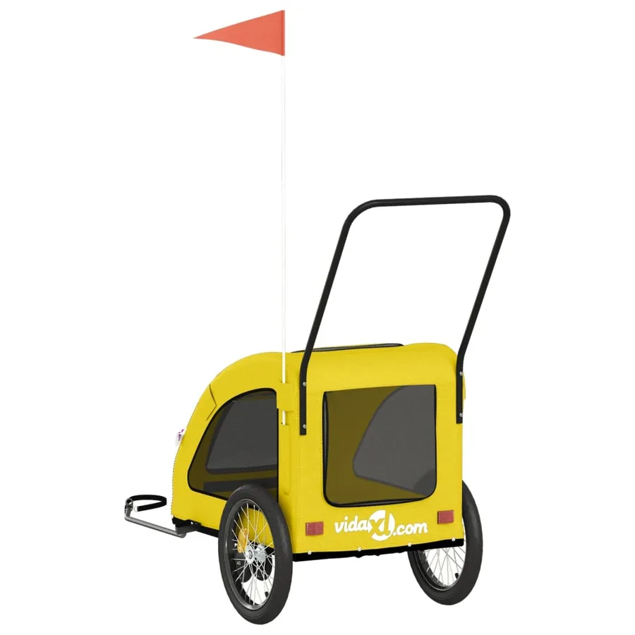Remorque de vélo pour animaux de compagnie jaune - 8