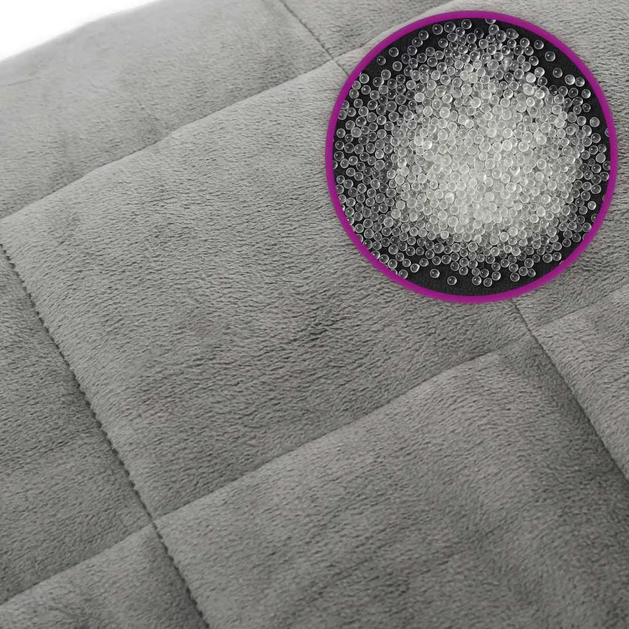 Couverture lestée Gris 120x180 cm 5 kg Tissu - 6