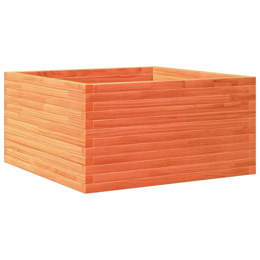 Jardinière cire marron 90x90x46 cm bois de pin massif - 2