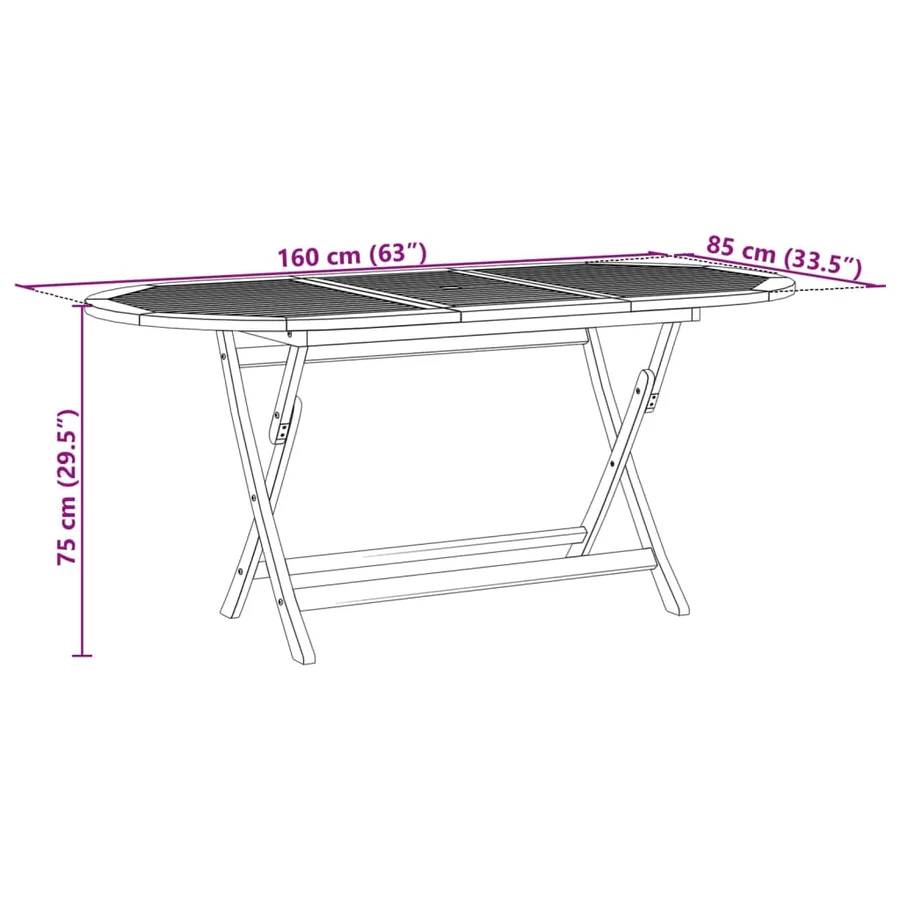 Ensemble à Manger de jardin 7pcs noir polypropylène bois massif - 13